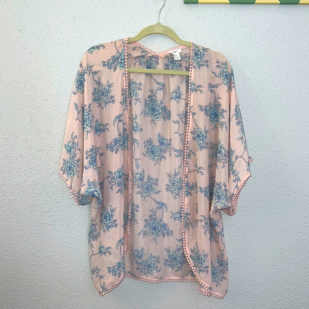 Pink Floral Lingerie Robe 🌸